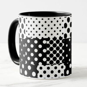 Black White Fashion Polka Dots Style Design Mug