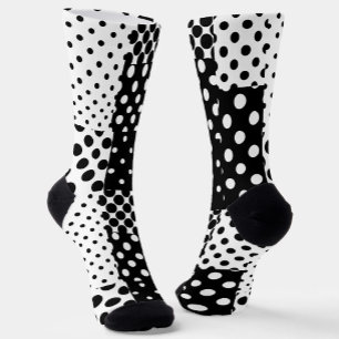 Black White Fashion Polka Dots Style Design Socks