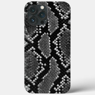 Black & White Faux Snake Skin   iPhone 13 Pro Max Case