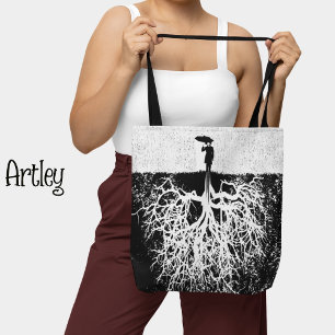 Black White Feminist Art Female Empowerment  Tote Bag