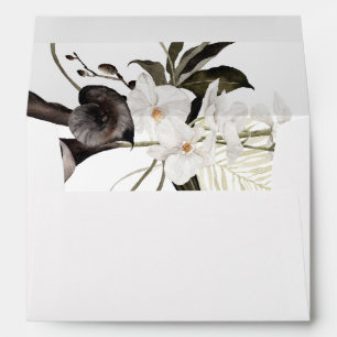 Black & White Floral 3 Envelope