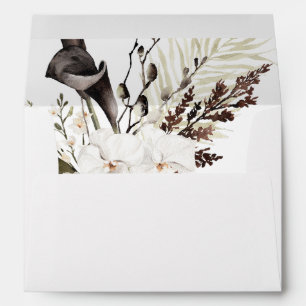Black & White Floral  Envelope