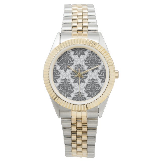 Black-White Floral Watch (Front)