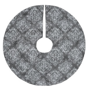 Black & White Flourish - Christmas Tree Skirt