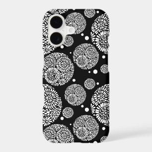 Black & White Flower Clusters iPhone 7 Case
