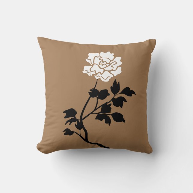 Black & White Flower Cushion (Front)