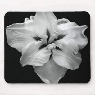 Black & White Flower Mouse Mat