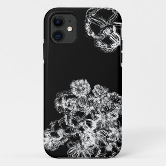 black white flowers penciled country iphone 5 case