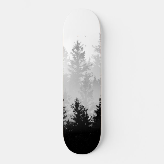 Black & White Forest Dream #1 #decor #art  Skateboard (Front)