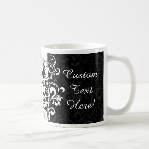 Black White Fountain Swirl Party Coffee Mug