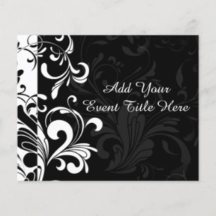 Black White Fountain Swirl Party Flyer
