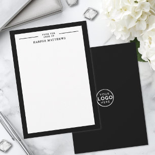 Black White From The Desk Of Name Business Card