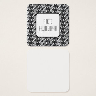 Black & White Funky Retro Pattern Message Notes