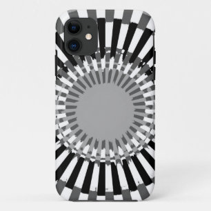 Black White Funky Stripes Seamless Graphic iPhone 11 Case