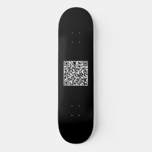 Black & White Funny Cool Your Custom QR Code Pro Skateboard