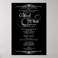 Black & white gala ball dance custom event poster2