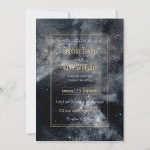 Black White Galaxy Nebula Painting