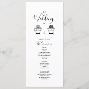 Black White Gay Wedding Programme