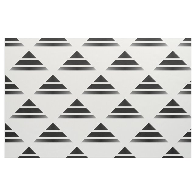 Black White Geo Triangle Pattern Fabric (Fat Quarter)