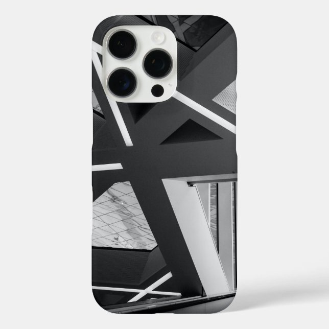 Black & White Geometric Architecture – Bold Modern Case-Mate iPhone Case (Back)