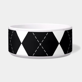 Black White Geometric Argyle Pattern