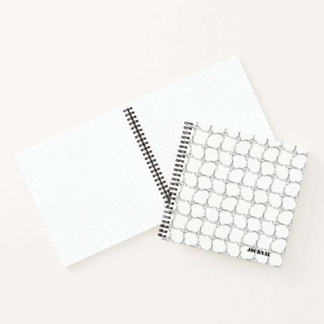 Black White Geometric Bullet Journal Sketchbook  (Inside)
