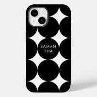 Black White Geometric Circle Pattern 