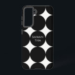 Black White Geometric Circle Pattern  Samsung Galaxy Case<br><div class="desc">A minimalistic black and white circle pattern. Perfect design for any home décor. Ideal for anyone who loves geometric designs,  shape patterns,  vintage inspired art.</div>