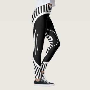 Black & White Geometric Design Leggings