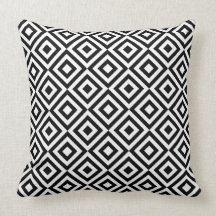 Black & White Geometric Diamond Pattern