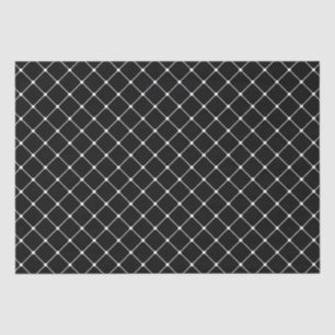 Black & White Geometric Diamond Pattern Tissue Paper