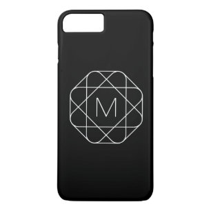 Black & White Geometric Monogram iPhone 8 Plus/7 Plus Case