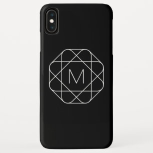 Black & White Geometric Monogram iPhone XS Max Case