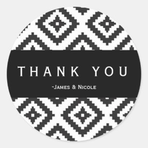 Black & White Geometric Pattern Chic Sticker