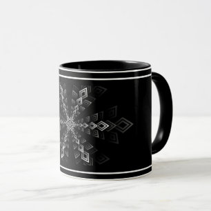 Black White Geometric Pattern Mug