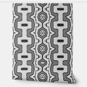 Black white geometric pattern"Ratti_Creative_Arts" Wallpaper