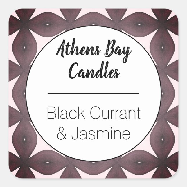 Black & White Geometric Product Label (Front)
