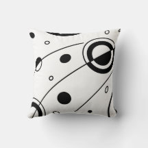 Black & White Geometric Throw Pillow