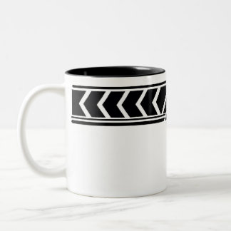 Black White Geometric Tribal Pattern Classic Mug