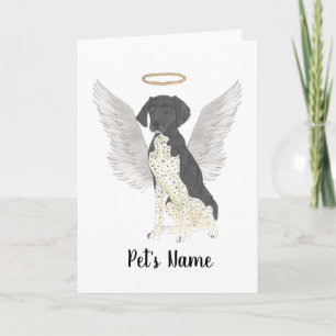 Black & White German Shorthaired Pointer Sympathy Card