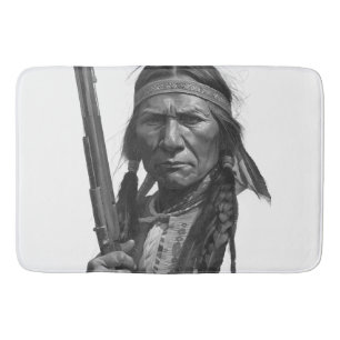 Black & White Geronimo Bath Mat