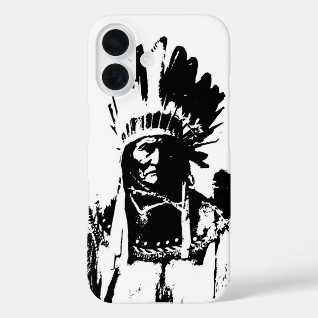 Black & White Geronimo Case-Mate iPhone Case (Back)