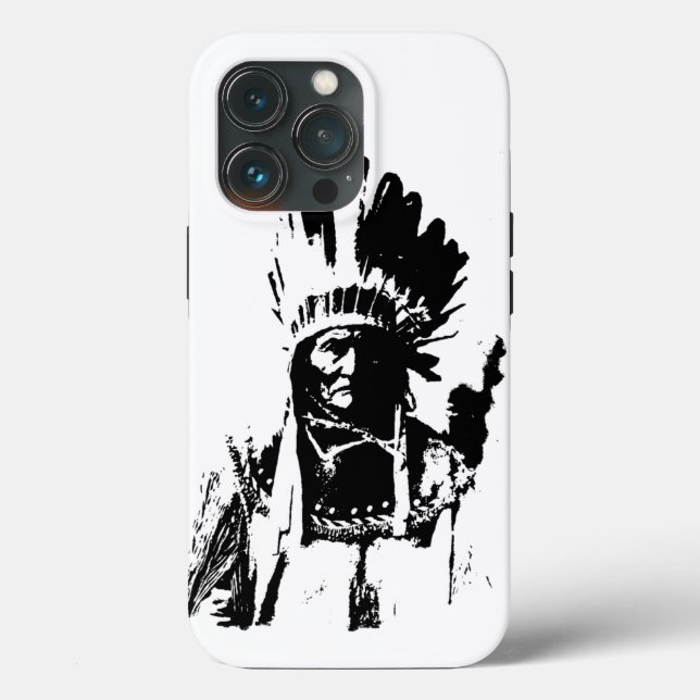 Black & White Geronimo Case-Mate iPhone Case (Back)