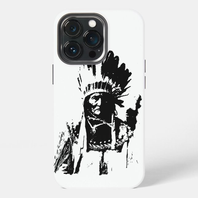 Black & White Geronimo iPhone Case (Back)