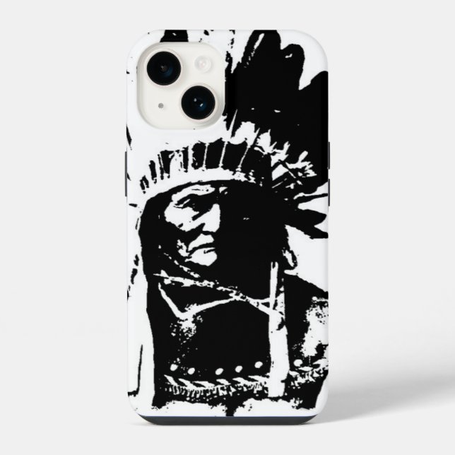 Black & White Geronimo iPhone Case (Back)