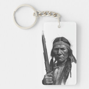 Black & White Geronimo Key Ring