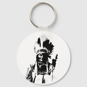 Black & White Geronimo Key Ring
