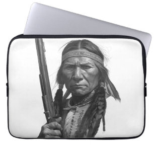 Black & White Geronimo Laptop Sleeve