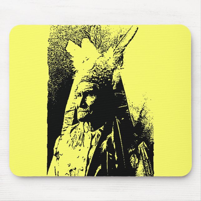 Black & White Geronimo Mouse Mat (Front)