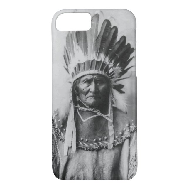 Black White Geronimo Photograph iPhone 7 Case (Back)